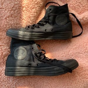 All Black Converse High Tops